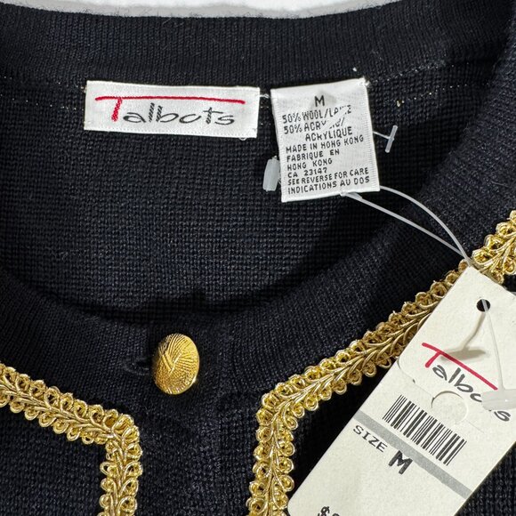 Talbots Ladies Sweater Jacket Size medium Black NWT - Picture 12 of 12